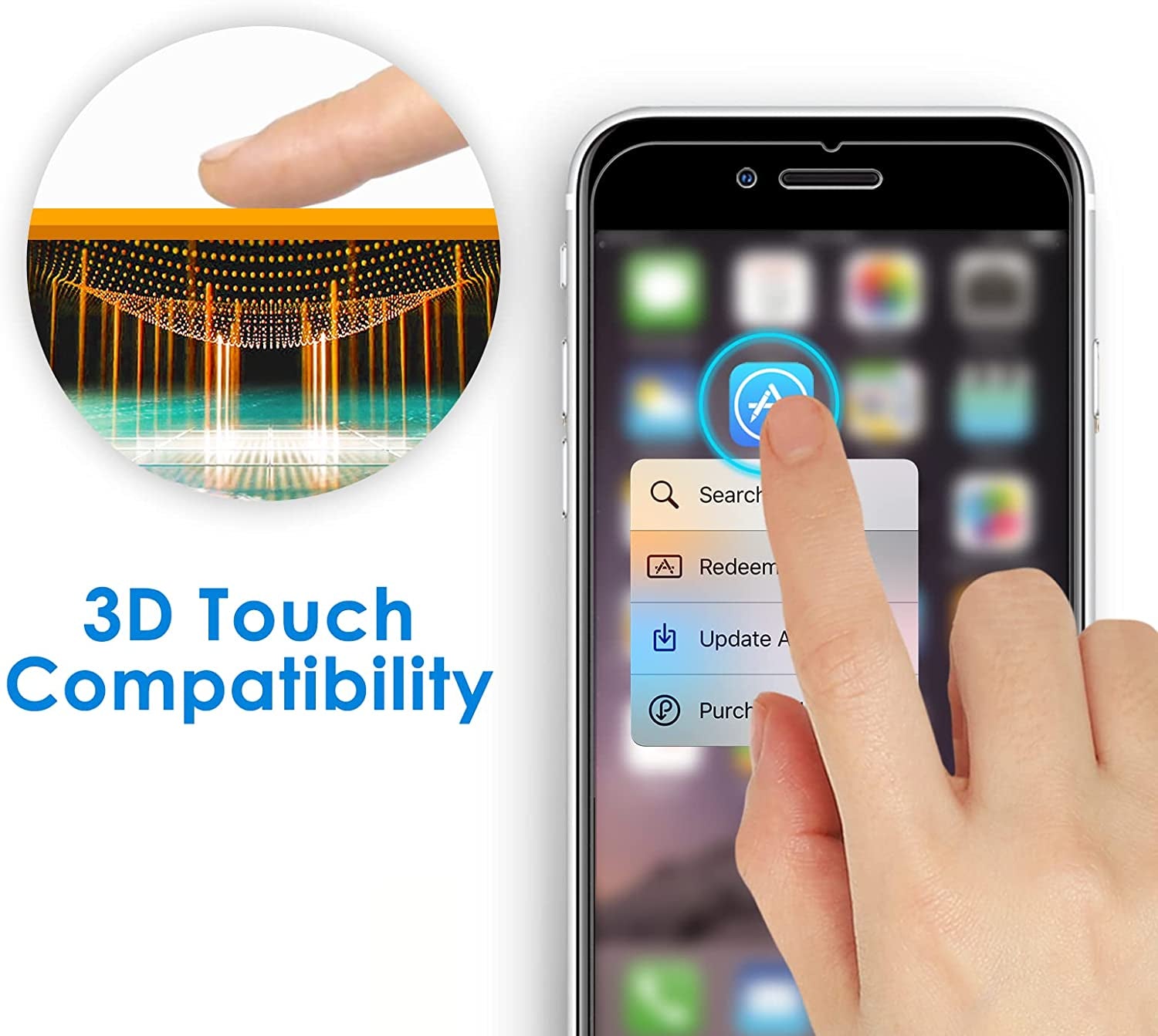 Jetech Screen Protector for Iphone 7/8, 4.7-Inch, Tempered Glass Film, 2-Pack  JETech   