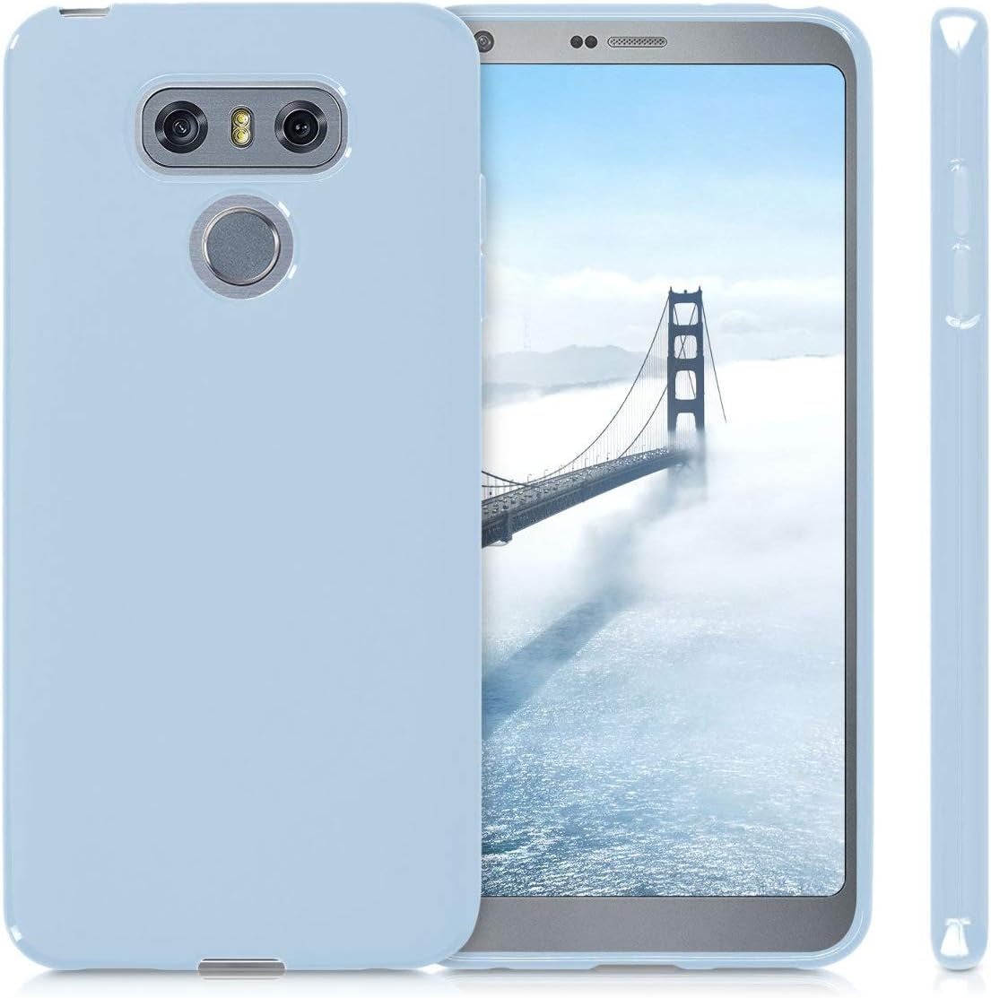 Kwmobile Case Compatible with LG G6 Case - Soft Slim Protective TPU Silicone Cover - Light Blue Matte  KW-Commerce   