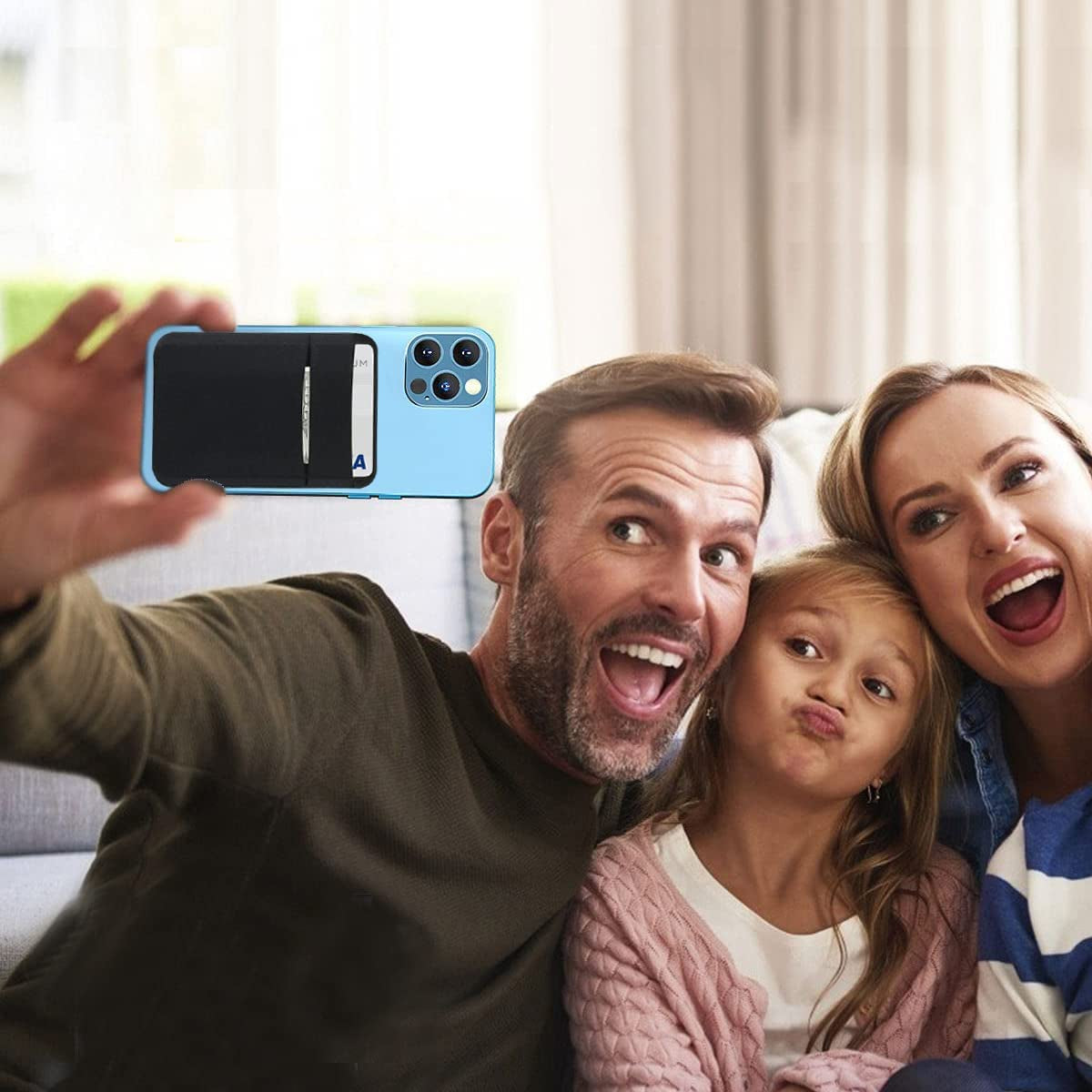 Magnetic Wallet Compatible with Magsafe, Lycra Phone Card Holder Double Layer Card Wallet Compatible with Iphone 14 Pro Max/14 Pro/14/13 Pro Max/13 Pro/13/12 Pro Max/12 Pro/12 (Dark Black)  WUOJI   