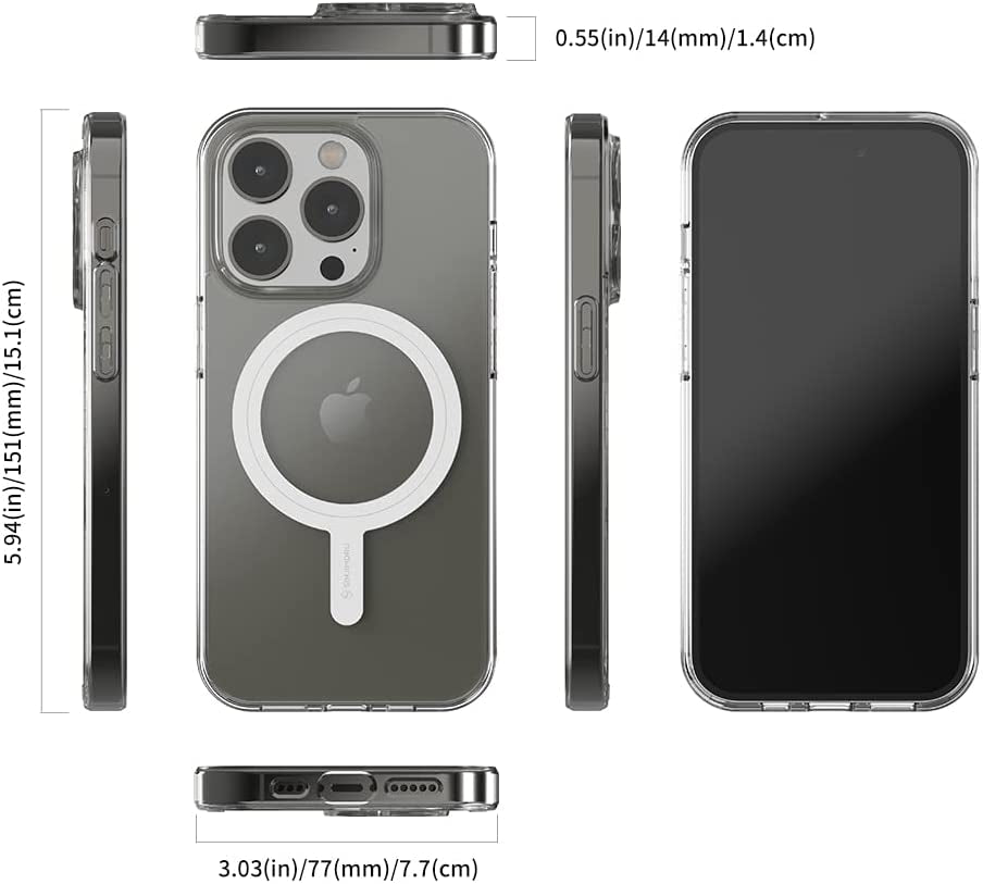 Sinjimoru Shockproof Iphone Case with Magsafe, PC & TPU Clear Phone Case for Iphone Case for Magsafe. M-Airclo for Iphone 14 Pro  Sinjimoru Co.Ltd   