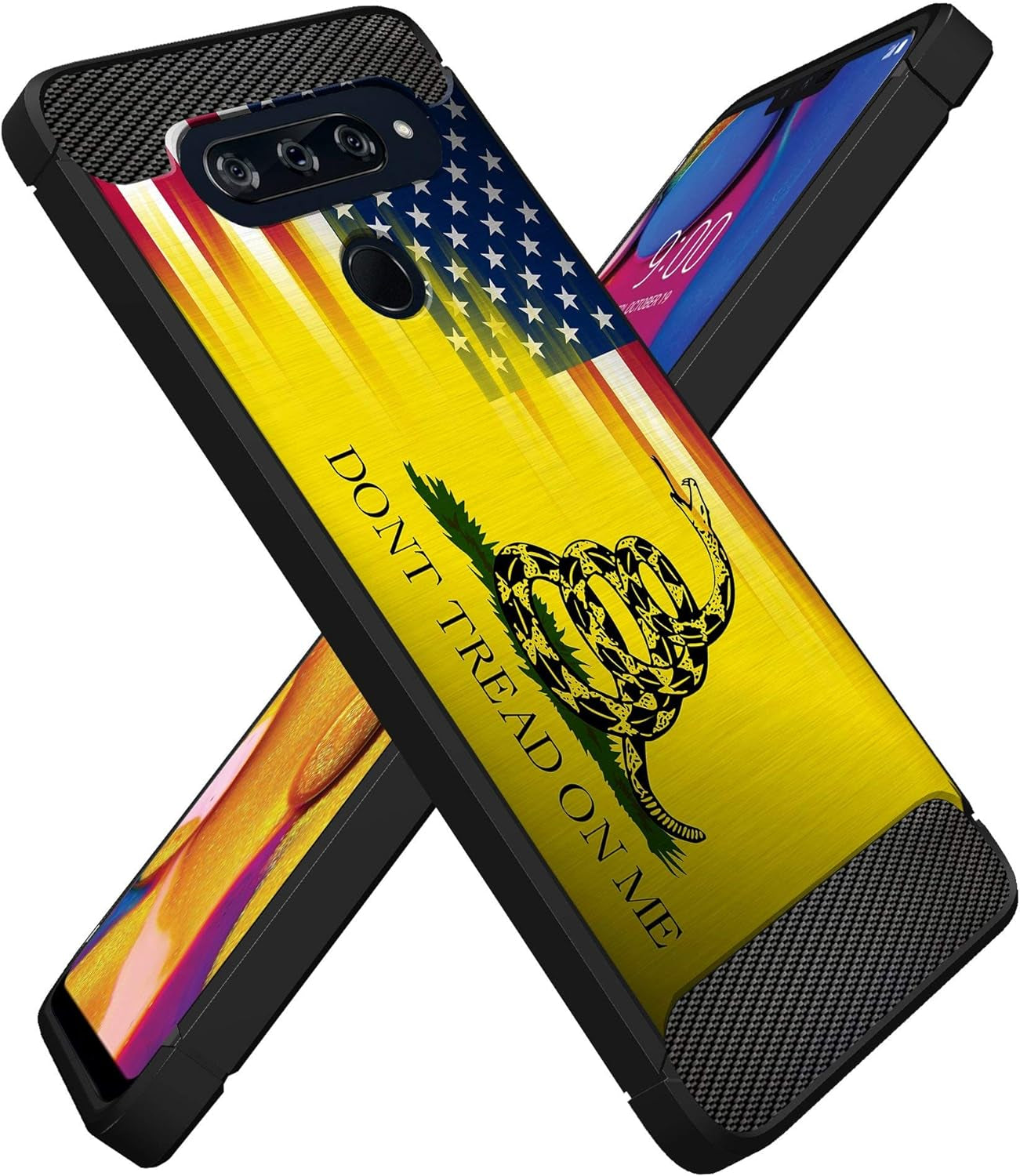 Casesondeck Case Compatible with LG G8 Thinq/Lg G8 - Soft Fitted Flexible TPU Cover Shock Protection (Dont Tread on Me)  CasesonDeck   