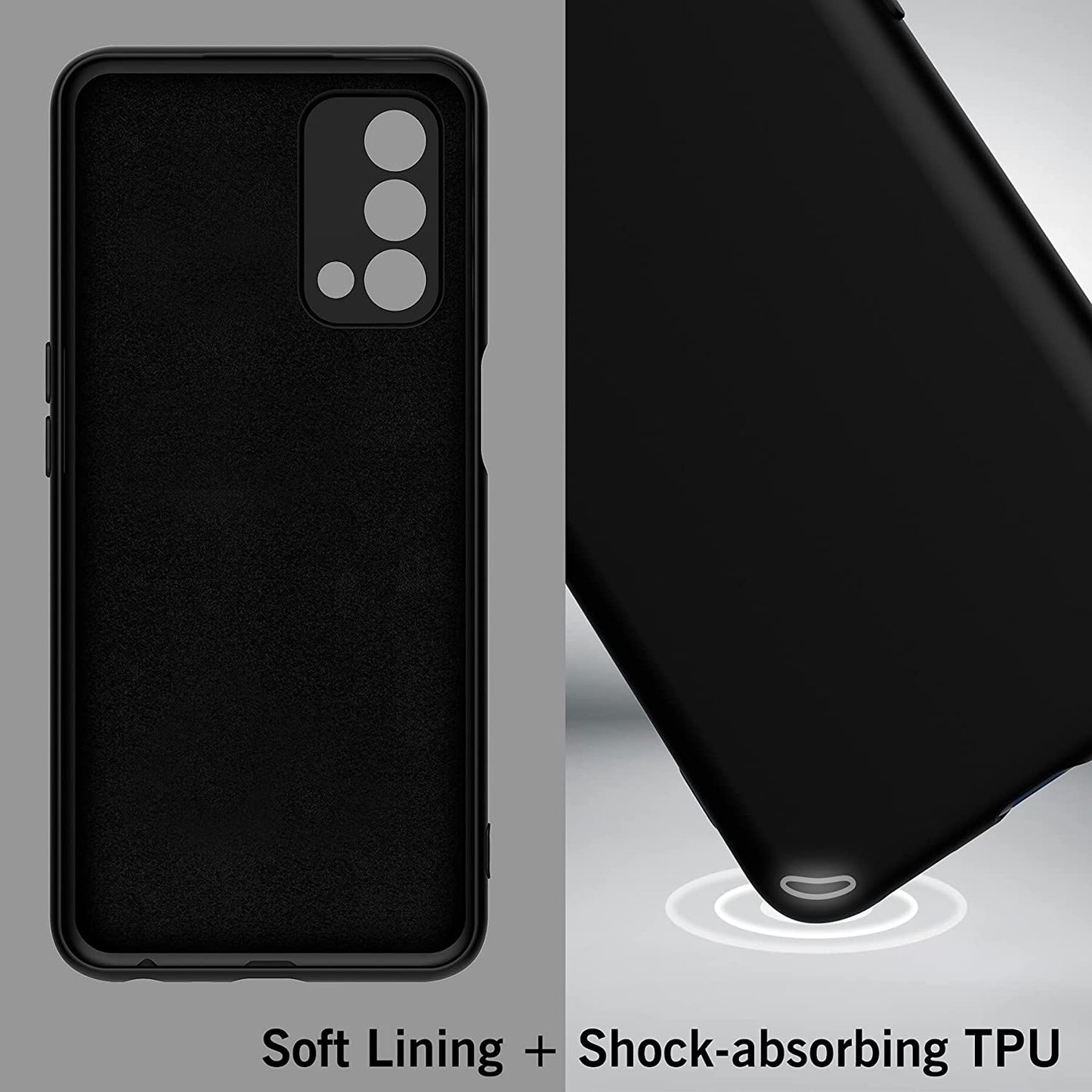 Foluu for Oneplus Nord N200 5G Case, Liquid Silicone Gel Rubber Bumper Case with Soft Microfiber Lining Cushion Slim Hard Shell Shockproof Protective Cover for Oneplus Nord N200 5G 2021 (Black)  Foluu   