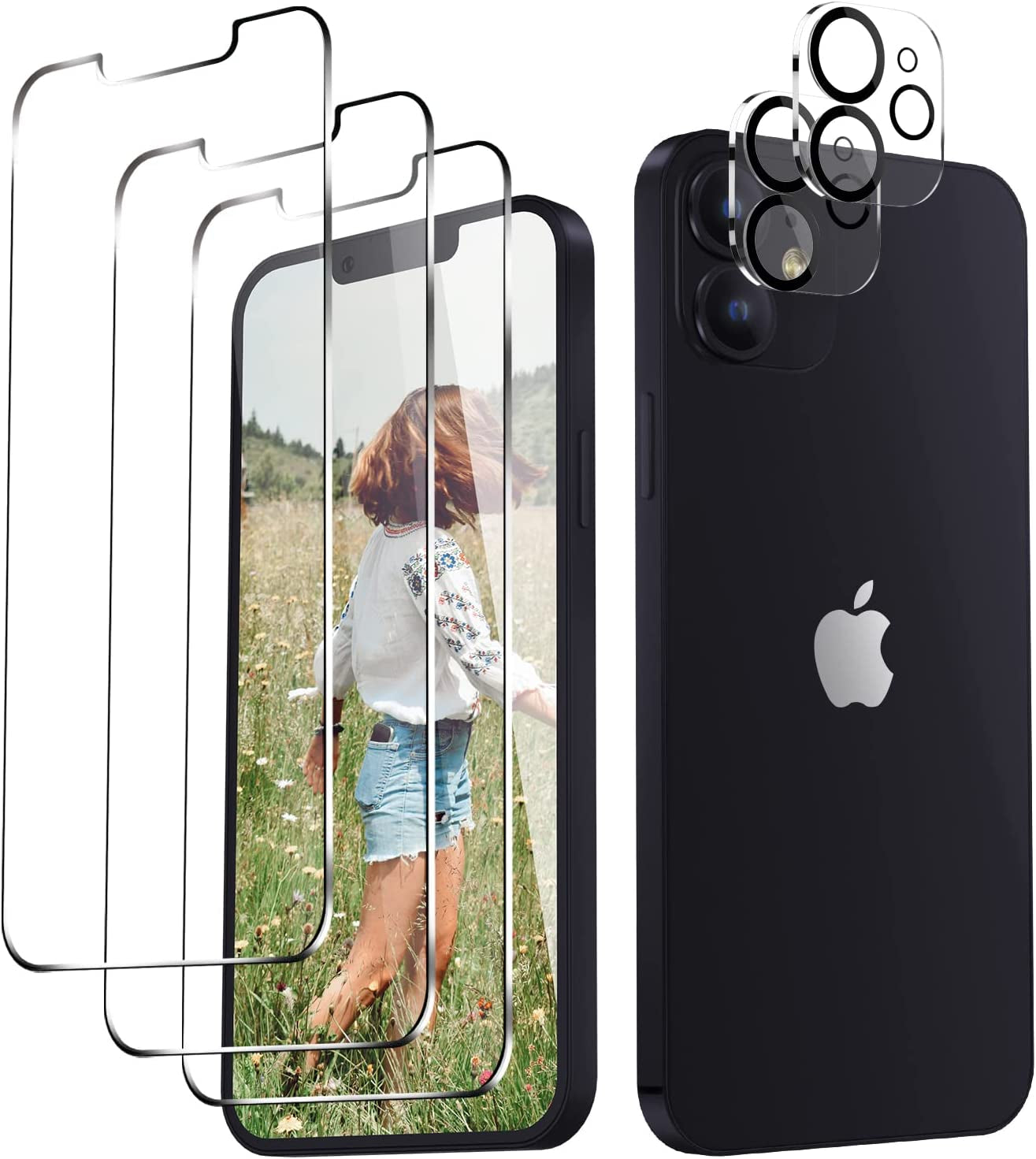 Oribox Privacy Screen Protector for Iphone 8, 7,SE 2020 (4.7 Inch) Anty- Spy Tempered Glass Screen Protector,2-Pack  ORIbox Clear iPhone 12 