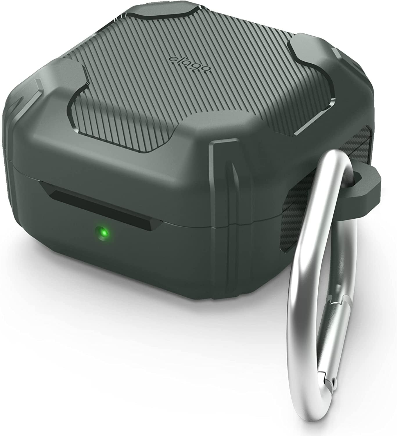 Elago Armor Case Compatible with Samsung Galaxy Buds 2 Pro (2022) / Galaxy Buds 2 (2021) / Galaxy Buds Pro (2021) / Galaxy Buds Live (2020) [US Patent Registered] [Black]  elago Dark Green  