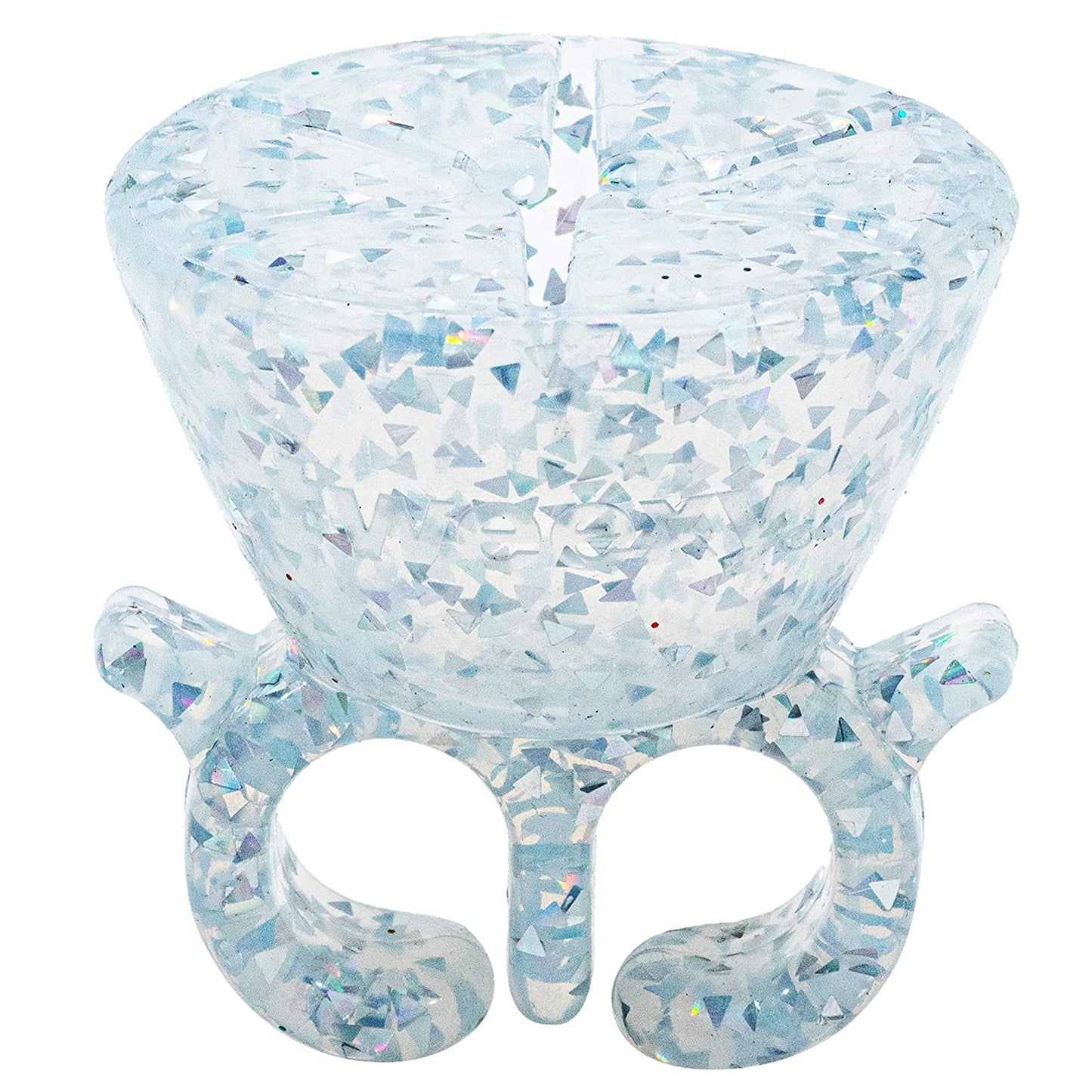 Tweexy Wearable Nail Polish Holder Ring - Nail Polish Bottle Holder for Easy Application | Perfect for Fingernail Painting, Manicure & Pedicure | Nail Polish Accessories (Camo)  Station 22, LLC Silver Sparkle  