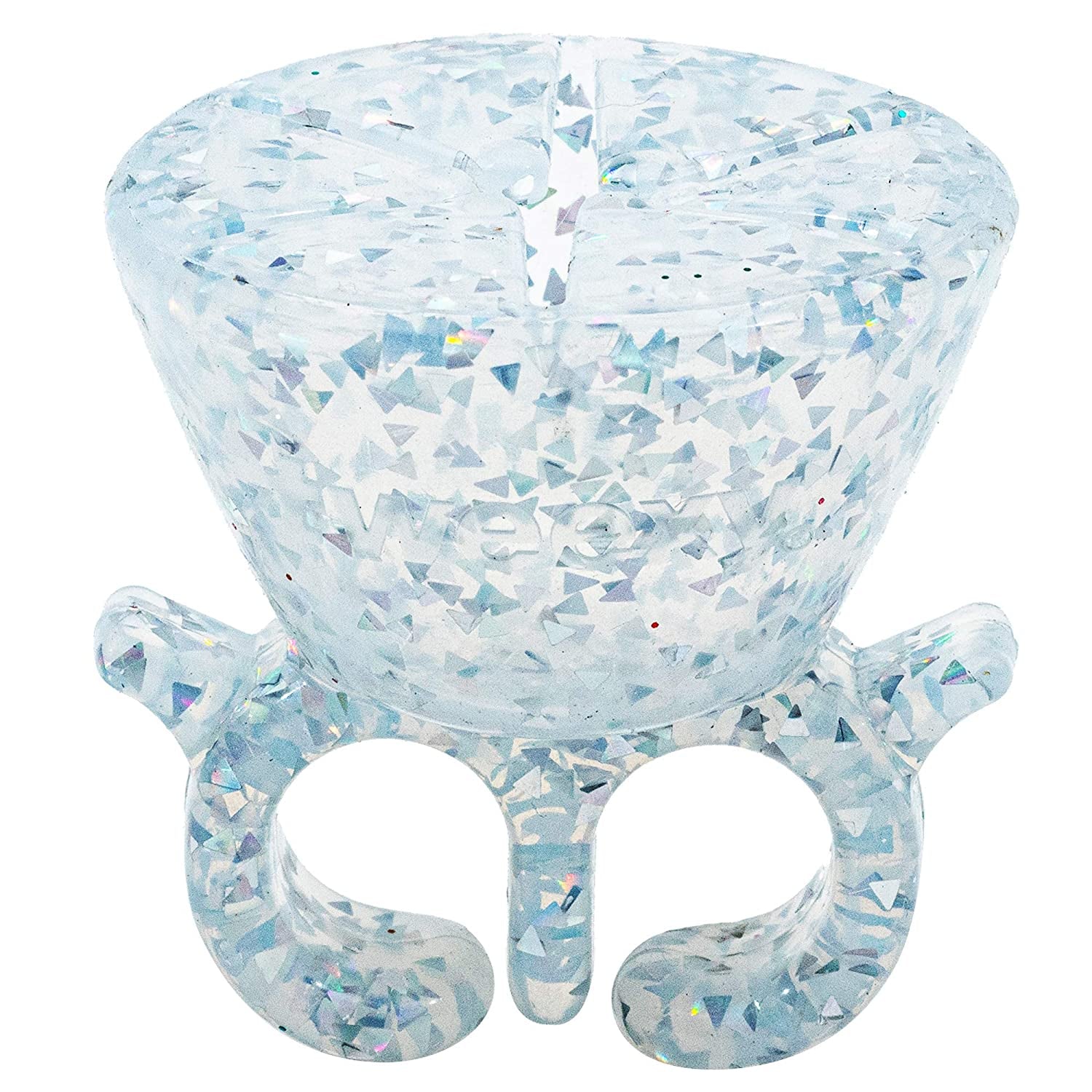 Tweexy Wearable Nail Polish Holder Ring - Nail Polish Bottle Holder for Easy Application | Perfect for Fingernail Painting, Manicure & Pedicure | Nail Polish Accessories (Camo)  Station 22, LLC Silver Sparkle  