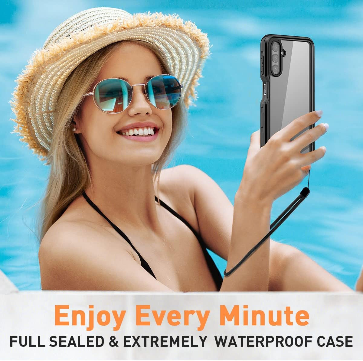 Aicase for Samsung Galaxy A14 5G Case Waterproof, Clear Water Proof Shockproof Dustproof Snowproof Full Body Rugged Transparent Underwater Phone Case for Galaxy A14 5G Built-In Screen Protector  AICase   