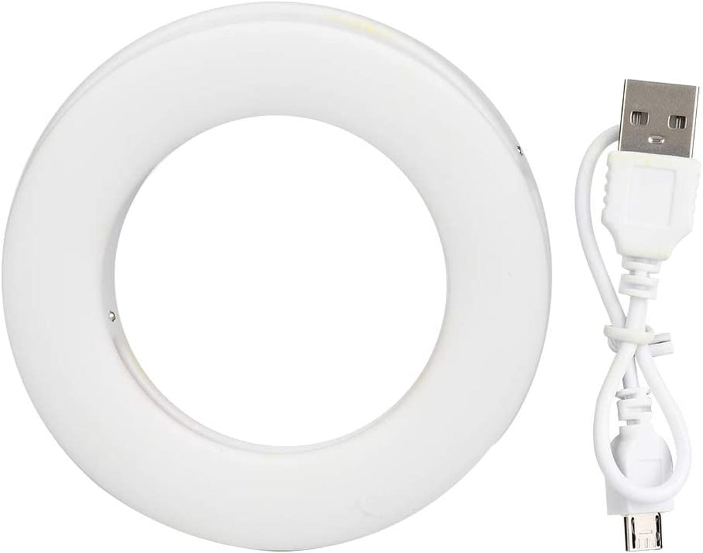 Selfie Light XJ-19 Portable Rechargeable 40 LED Camera Selfie Ring Fill Light 3200K-6500K for Mobile Phone Makeup Live Concert  Akozon   