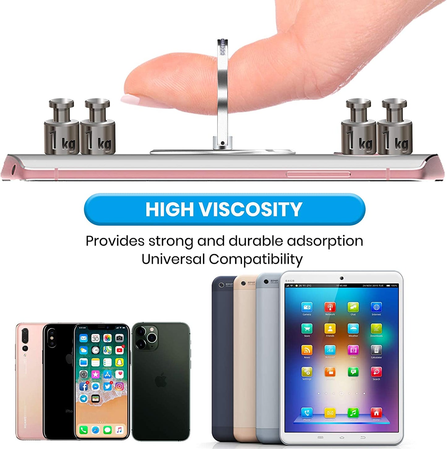 Transparent Phone Ring Holder - Jsoerpay 2 Pack Cell Phone Ring Holder Finger Grip Loop Universal 360 Degree Rotation (Gold & Diamond)  Jsoerpay   