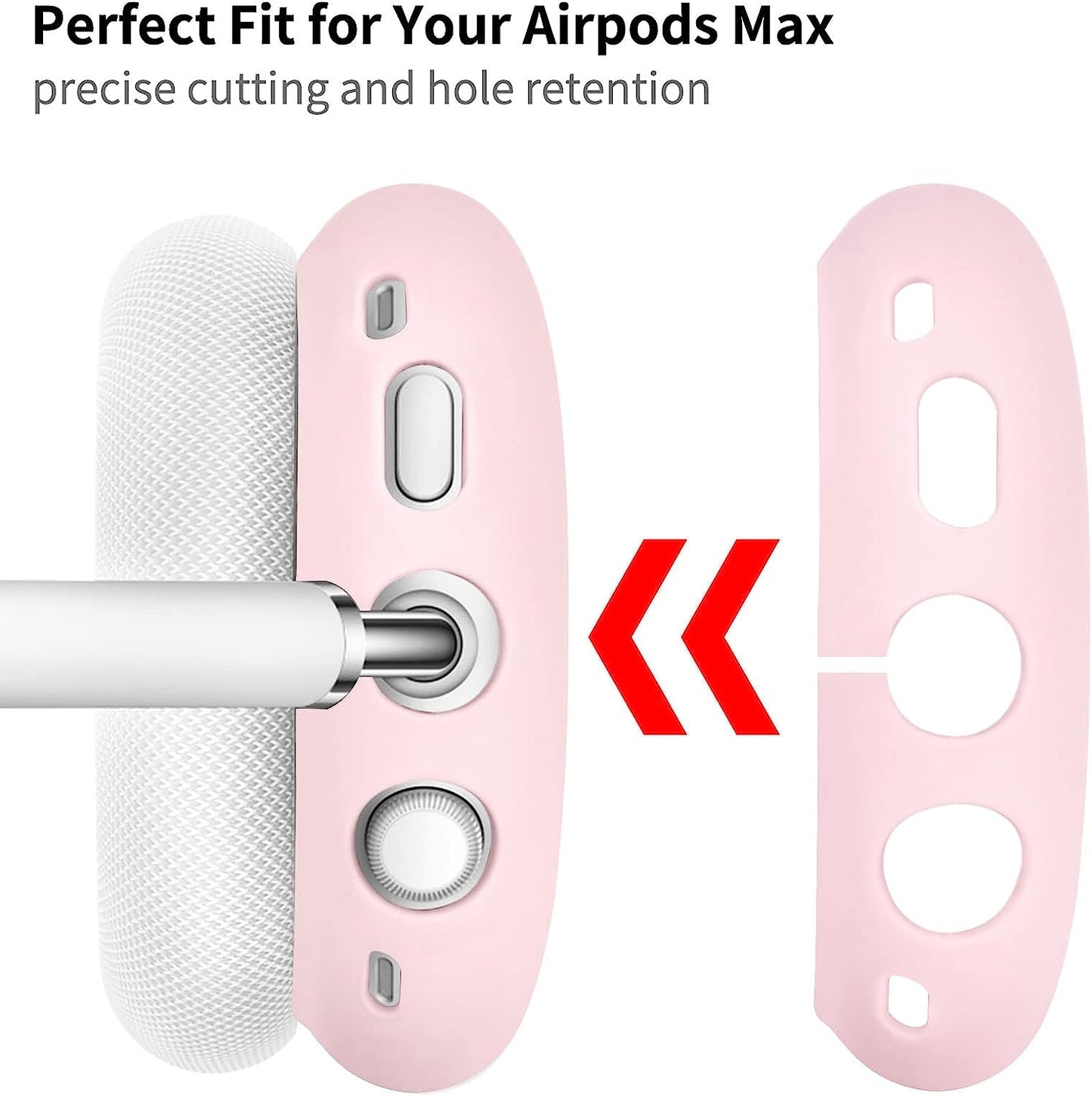 AIRSPO Airpods Max Case Cover, Silicone Case Cover for Airpods Max Headphones, Anti-Scratch Ear Pad Cover/Headband Cover for Apple Airpods Max, Airpod Max Accessories (Pink)…  AIRSPO   