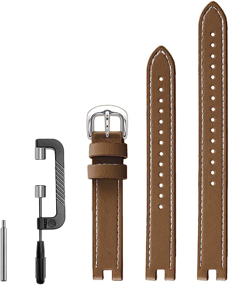 C2D JOY Leather Straps Compatible with Garmin Lily Bands Smartwatch Replacement Watchband for Women Classic Style Accessory with Unique Screwdriver  C2D JOY   