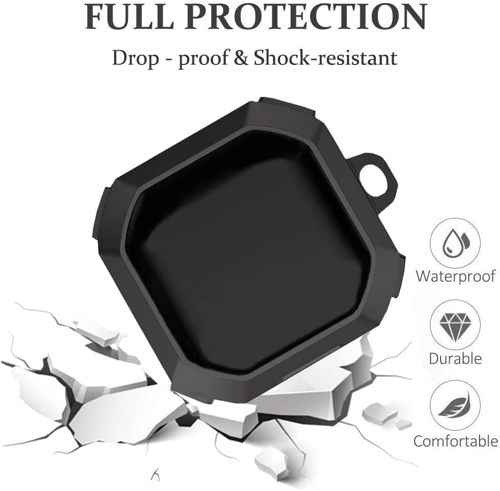 Military Armor Case with Secure Lock for Samsung Galaxy Buds Pro 2 Case/Buds Pro Case/Buds Live Case/Buds 2 Case Cover Full-Body Rugged Hard Shell for Men Women with Keychain Carabiner #Black  voma   