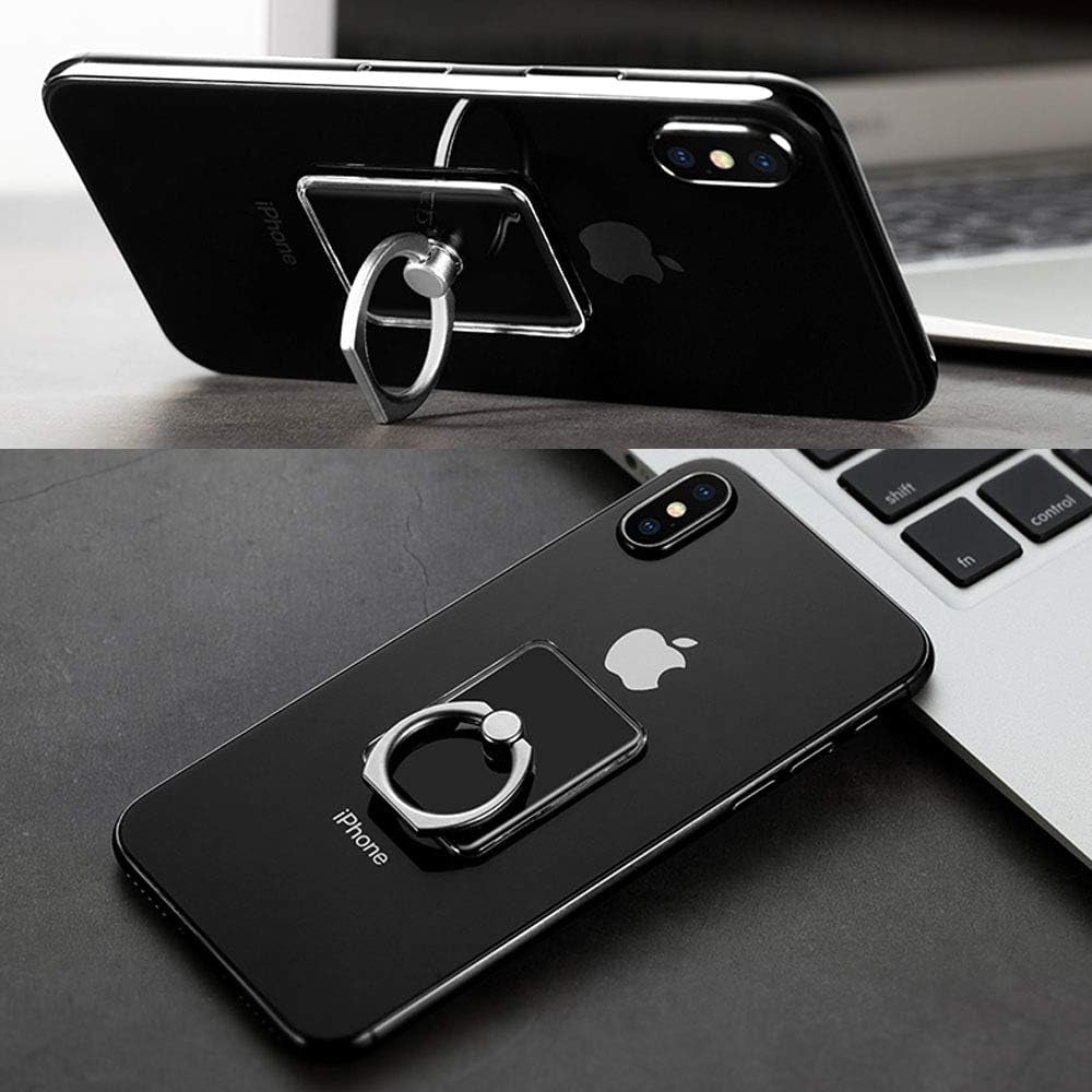 ZOSTLAND 1PC Transparent Clear Phone Ring,Universal 360°Adjustable Phone Case Finger Grip Stand Holder Desk Stent Mount Car Hook Compatible with Iphone 13 12 11 XS MAX X plus Ipad Samsung (Round)  ZOEAST   
