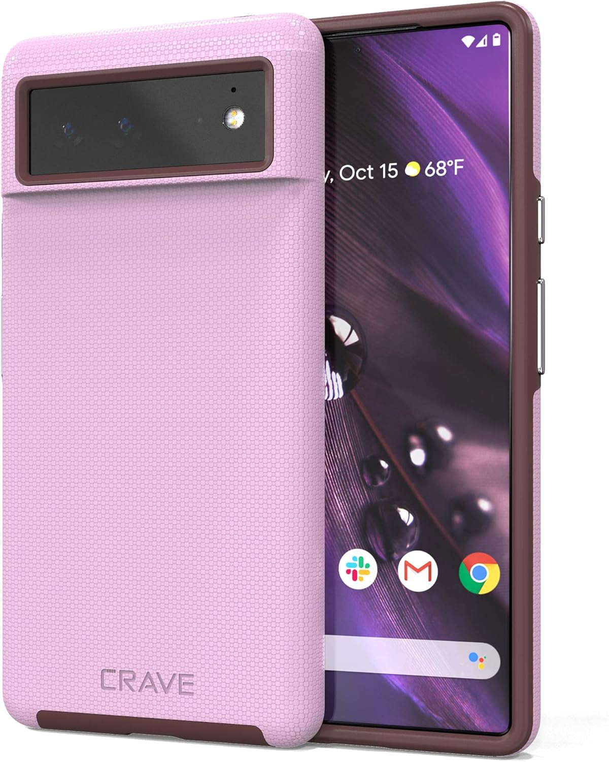 Crave Dual Guard for Google Pixel 6, Shockproof Protection Dual Layer Case for Google Pixel 6 - Black  Crave Lilac  