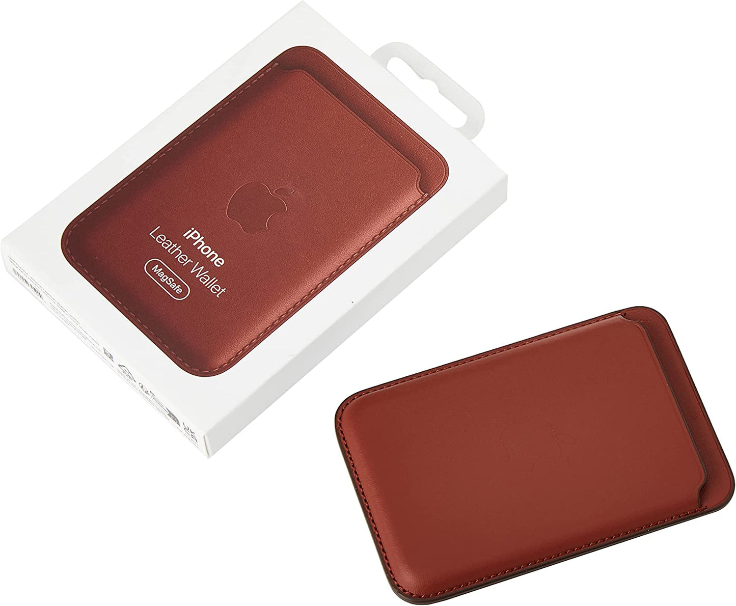 Apple Leather Wallet with Magsafe (For Iphone) - Now with Find My Support - Midnight  Apple Umber  
