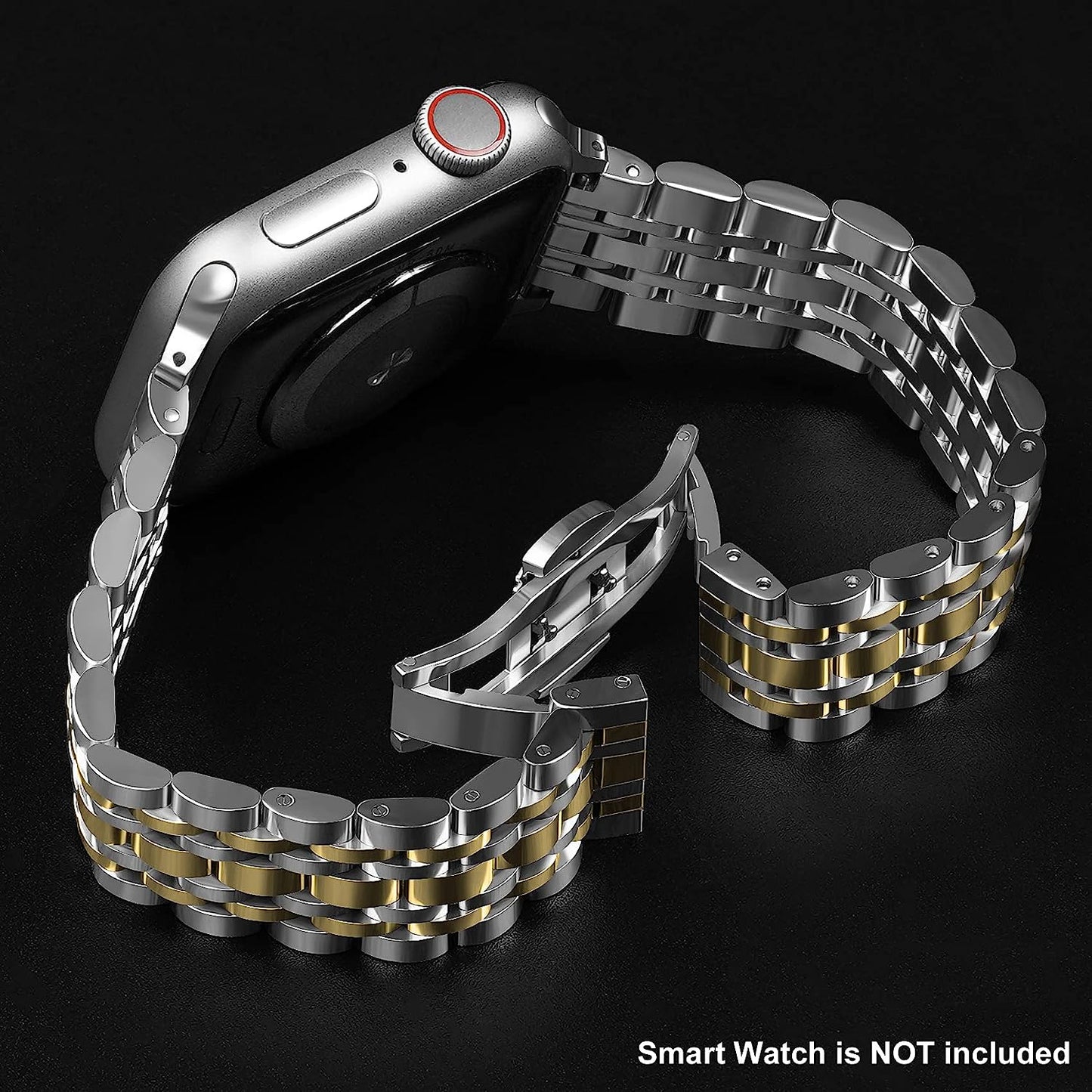 Baozai Thin Band Compatible with Apple Watch Band 49Mm 45Mm 44Mm 41Mm 40Mm, Women Slim Stainless Steel Metal Wristband for Apple Watch Series 8/7/6/5/4/Se/Ultra  baozai   