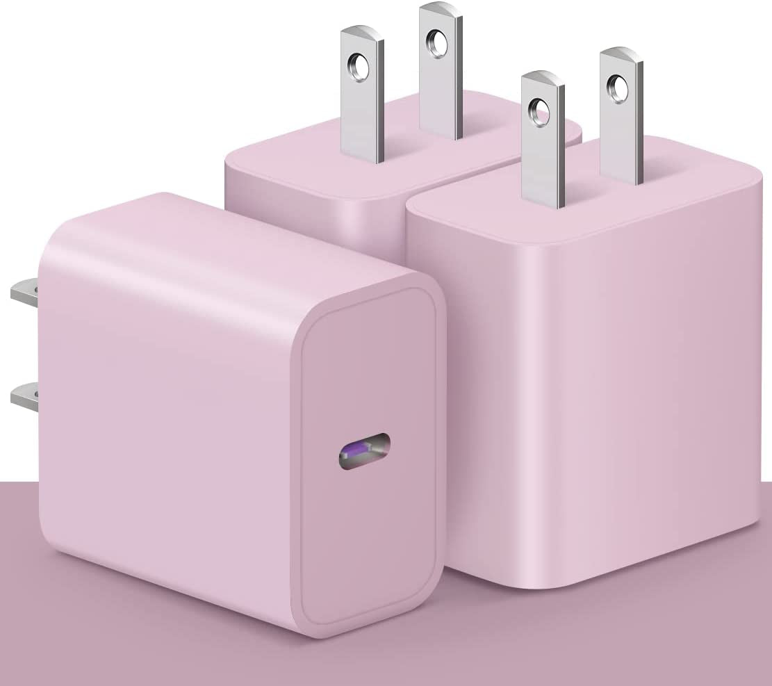 [3 Pack] USB C Wall Charger【Apple Mfi Certified】Iphone Charger Block 20W PD Power Adapter for Iphone 14/14 Pro/14 Pro Max/14 Plus/13/12/11, Ipad Pro, Google Pixel 7/6/5/4/3, Samsung Galaxy S22 S21 S20  Shenzhen Dipinle Technology Co., Ltd 3Pack Pink  