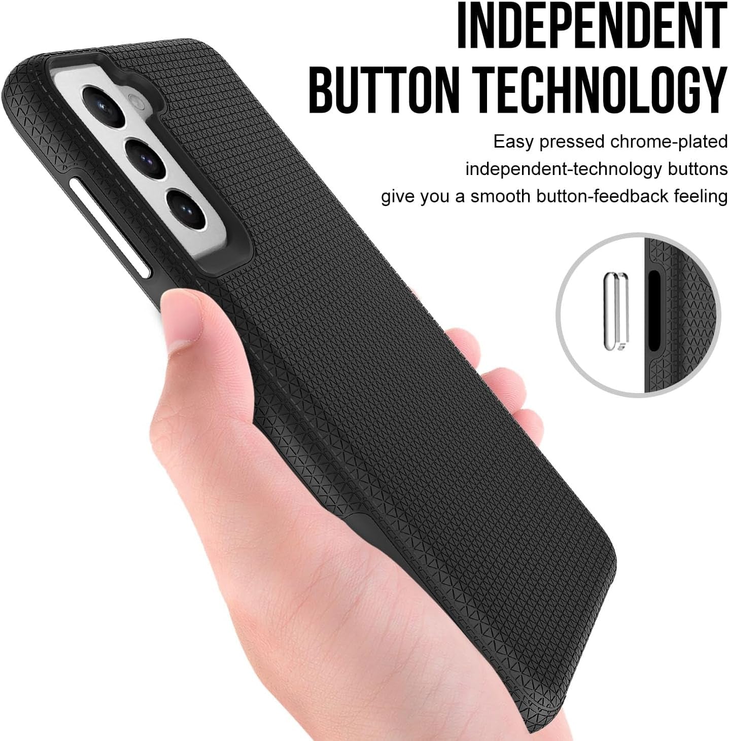 TROWRAP for Samsung Galaxy S21 Case Slim, Galaxy S21 5G Phone Case Black, Samsung S21 Case Dual Layer, 6.2 Inch  TROWRAP   