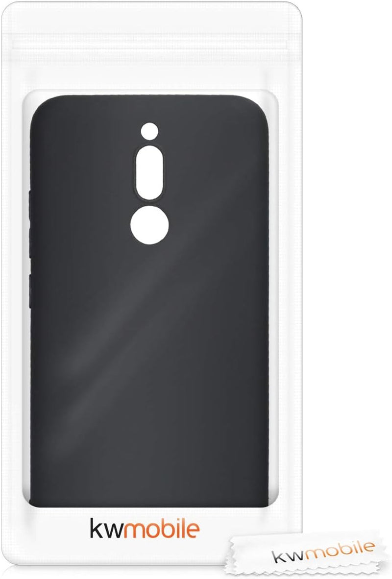 Kwmobile Case Compatible with Xiaomi Redmi 8 Case - Protective Slim TPU Phone Cover - Soft Matte Finish - Black Matte  KW-Commerce   