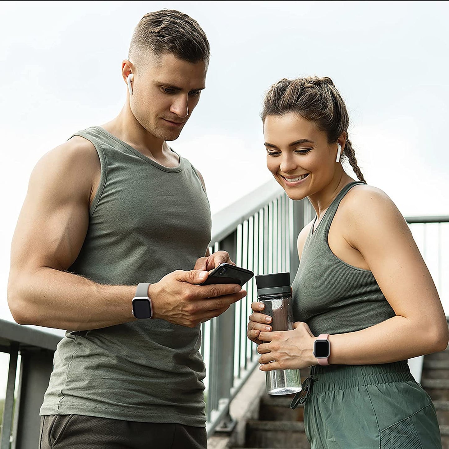 GEAK 15 Pack Compatible with Apple Watch Band 40Mm 38Mm 44Mm 42Mm 41Mm 45Mm 49Mm Women Men, Soft Silicone Sport Iwatch Bands Replacement Strap Compatible for Iwatch Series 8 7 6 5 4 3 2 1 SE Ultra  GEAK   