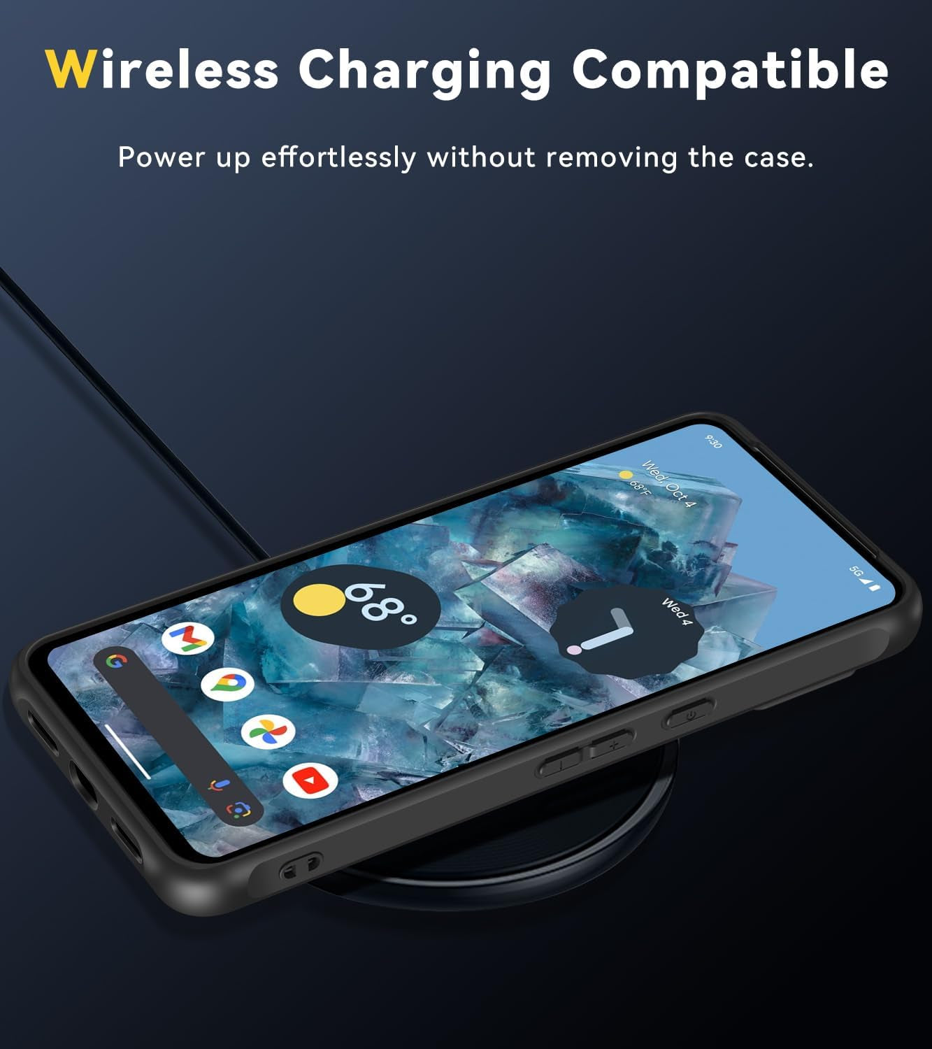 Ivoler Upgraded Shockproof for Google Pixel 8 Pro 2023, Military Grade Drop Protection, Silicone Google Pixel 8 Pro Case, Slim Thin Semi-Clear Google Pixel 8 Pro Phone Case, Black  ivoler   