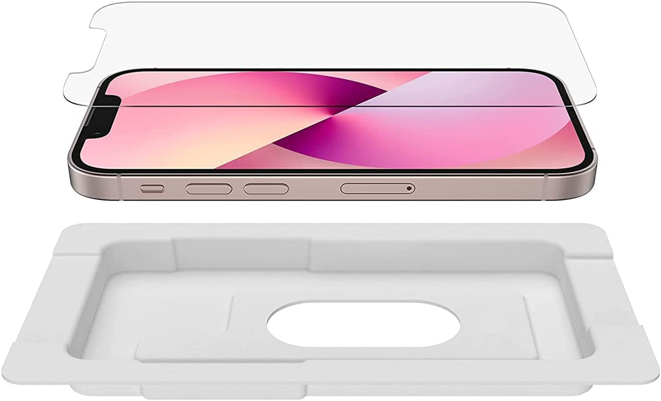 Belkin Tempered Glass Privacy Screen Protector 2-Pack for Iphone 14, Iphone 13, Iphone 13 Pro - Installation Guide Tray Included for Easy Application - Crystal Clear Glass Screen Protector  Belkin   
