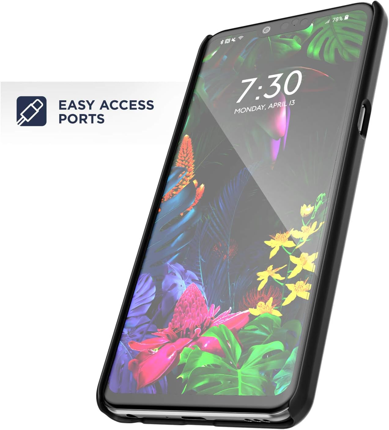 Encased Belt Clip Case Compatible with LG G8 Thinq (2019 Duraclip) Slim Grip Cover W/Holster (Black)  Encased   