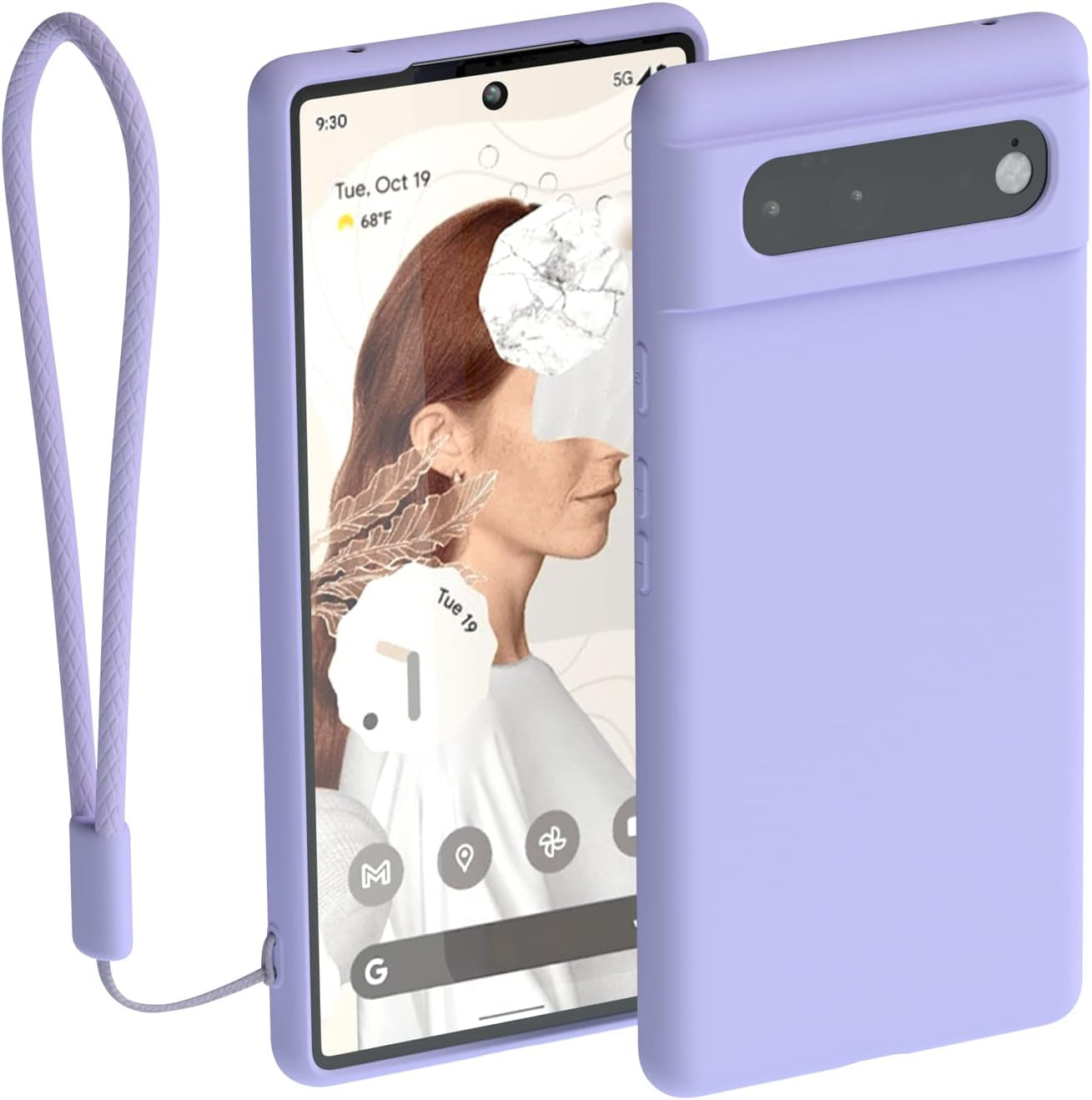 Abitku Compatible with Google Pixel 6 Case, Slim Silicone Gel Rubber Case Cover (With Microfiber Lining) Full Body Shockproof Design for Google Pixel 6-6.4 Inch 2021 (Matcha Green)  ABITKU Clove Purple  