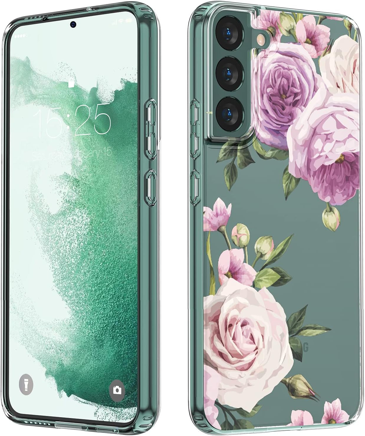 MILPROX Compatible with Samsung Galaxy S22 plus Flower Case, Cute Case Design for Girls Women,Shockproof Floral Pattern Hard Back for Samsung Galaxy S22 plus 5G Phone 2022 6.6 In-Blossom  MILPROX Peony  