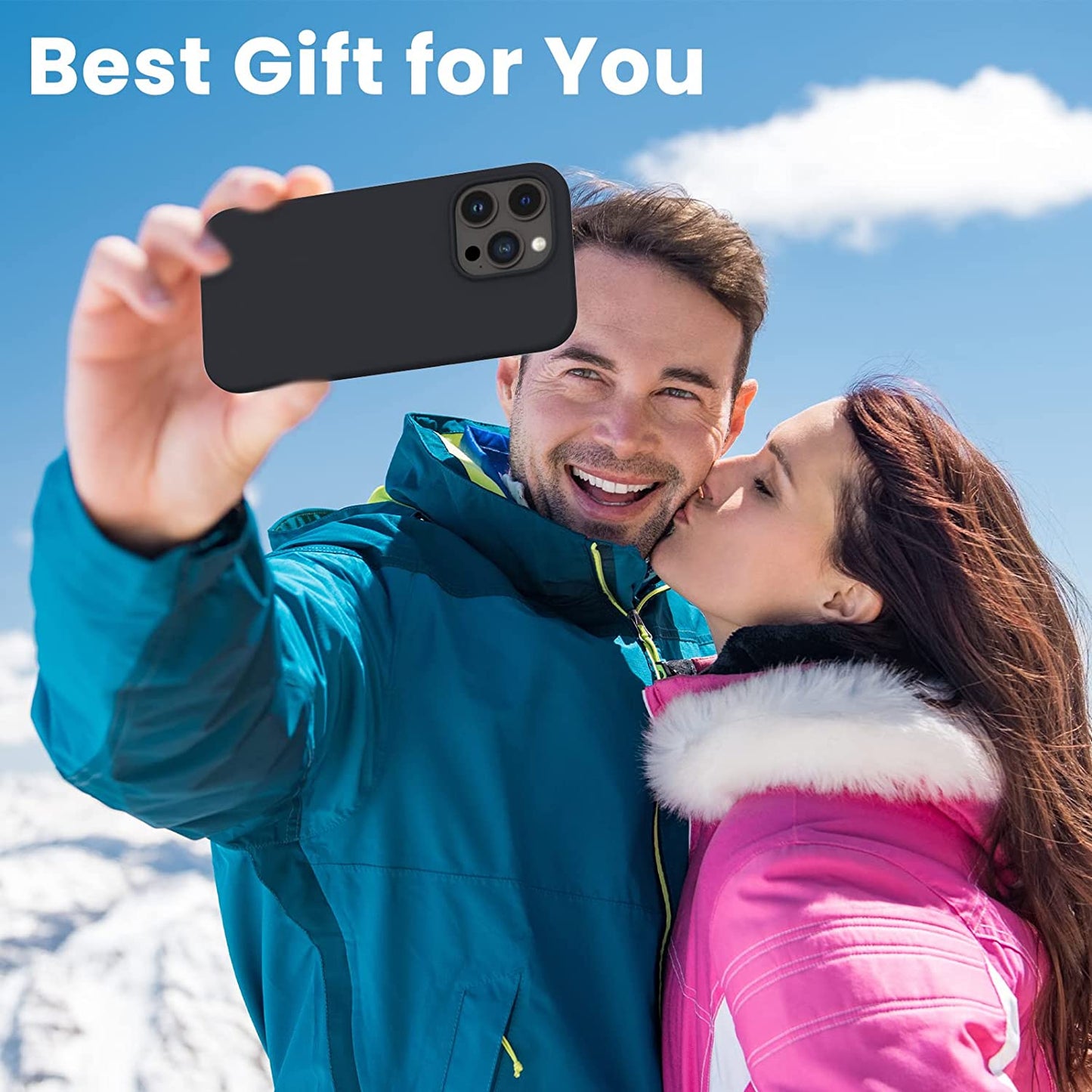 ORNARTO Compatible with Iphone 14 Pro Case 6.1, Slim Liquid Silicone 3 Layers Full Covered Soft Gel Rubber Phone Case Protective Cover with Microfiber Lining 6.1 Inch-Black  ORNARTO   