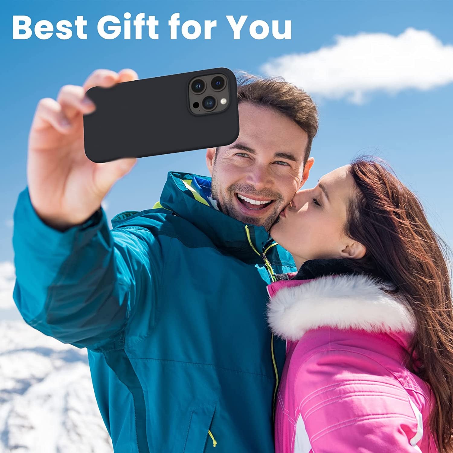 ORNARTO Compatible with Iphone 14 Pro Case 6.1, Slim Liquid Silicone 3 Layers Full Covered Soft Gel Rubber Phone Case Protective Cover with Microfiber Lining 6.1 Inch-Black  ORNARTO   