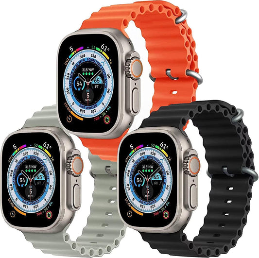 Ocean Band Compatible for Apple Watch Band Adjustable Sports Strap for Apple Watch Series Ultra/8/7/6/5/4/3/2/1/Se Compatible with 42Mm 44Mm 45Mm 49Mm Case Size  Lushan   