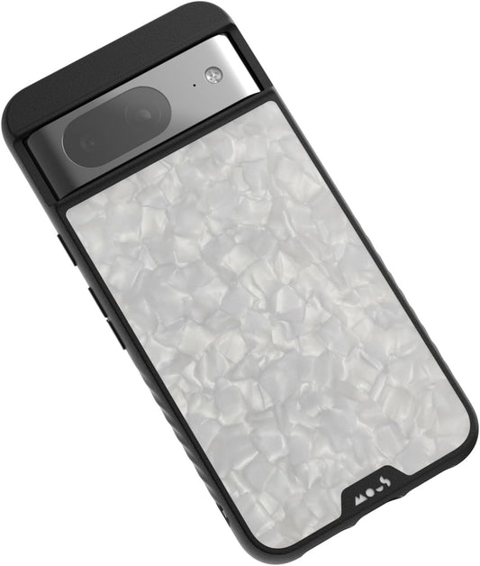 Mous for Google Pixel 8 Case Magsafe Compatible - Limitless 5.0 - White Acetate - Protective Pixel 8 Case - Shockproof Phone Cover  Mous   