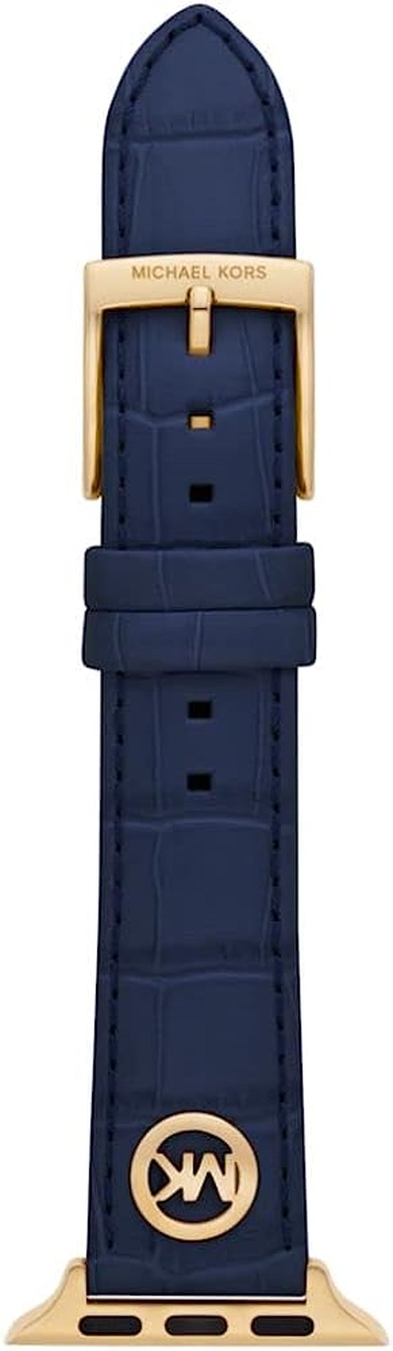 Michael Kors Interchangeable Watch Band Compatible with Your 38Mm/40Mm/41Mm Apple Watch- Leather or Silicone Bands for Apple Watch Series 8/7/6/5/4/3/2/1/SE  Michael Kors Navy Croco  
