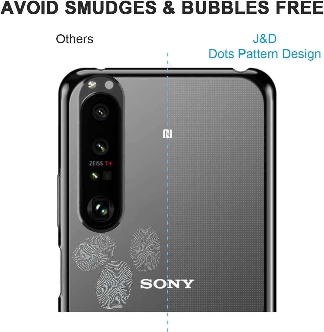 J&D Case Compatible for Sony Xperia 1 III Case, Ultra Slim Lightweight Clear Anti-Shock Protective Rubber Silicone Bumper Case for Sony Xperia 1 III Cover, Not for Sony Xperia 1 II, Transparent  J&D Tech   