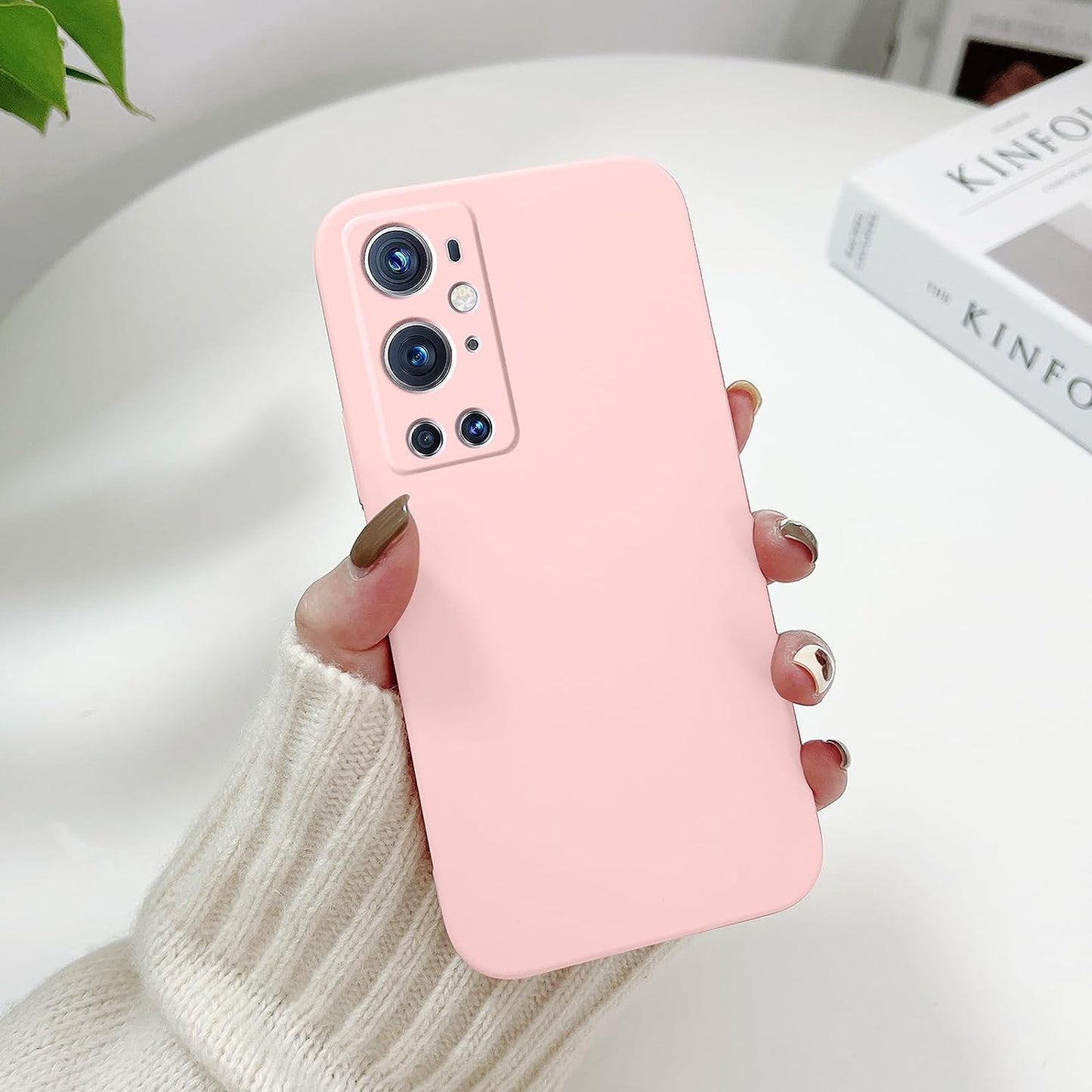 Yarxiawin for Oneplus 9 Pro Case Shockproof Pink, Oneplus 9 Pro Phone Case Thin Hard PC Protective Case Anti-Fingerprint Cover with Ultimate Delicate Touch Feeling (Pink)  Yarxiawin   