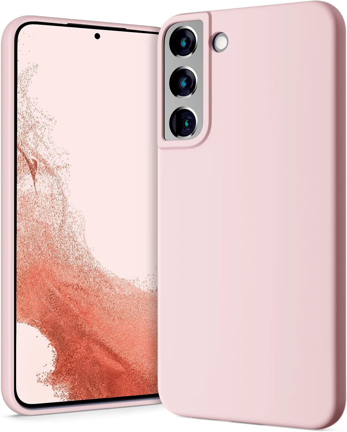 GOOSPERY Liquid Silicone Designed for Galaxy S22 plus Case (6.6 Inches) Silky-Soft Touch Full Body Protection Shockproof Cover Case with Soft Microfiber Lining - Black  GOOSPERY Pink  