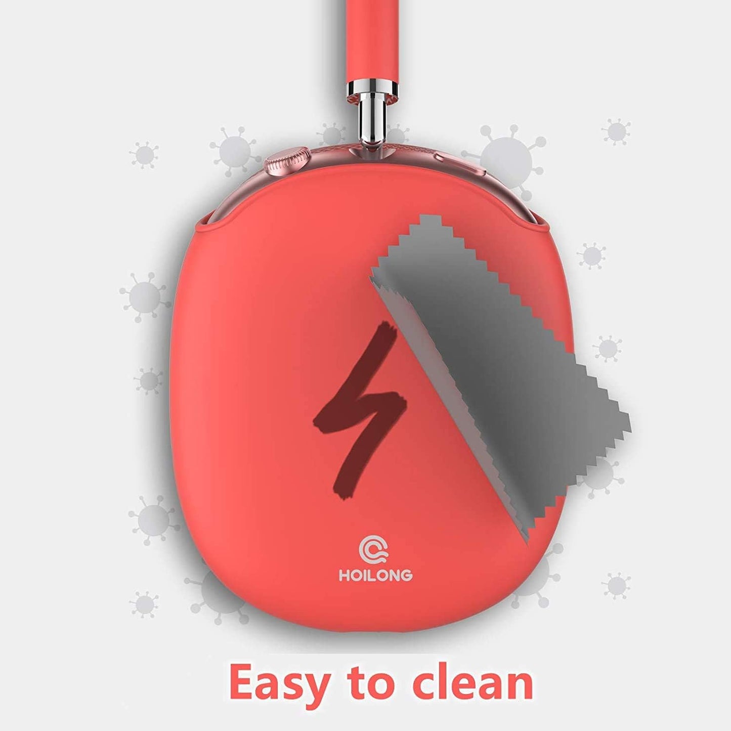 Airpods Max Case, Heylong Airpods Max Silicone Case, Full Protective, Soft Skin Friendly Shock-Absorbing Protective Case, Flexible Airpods Max Accessories Kits, Best Gifts for Women and Men (Red)  Nother   