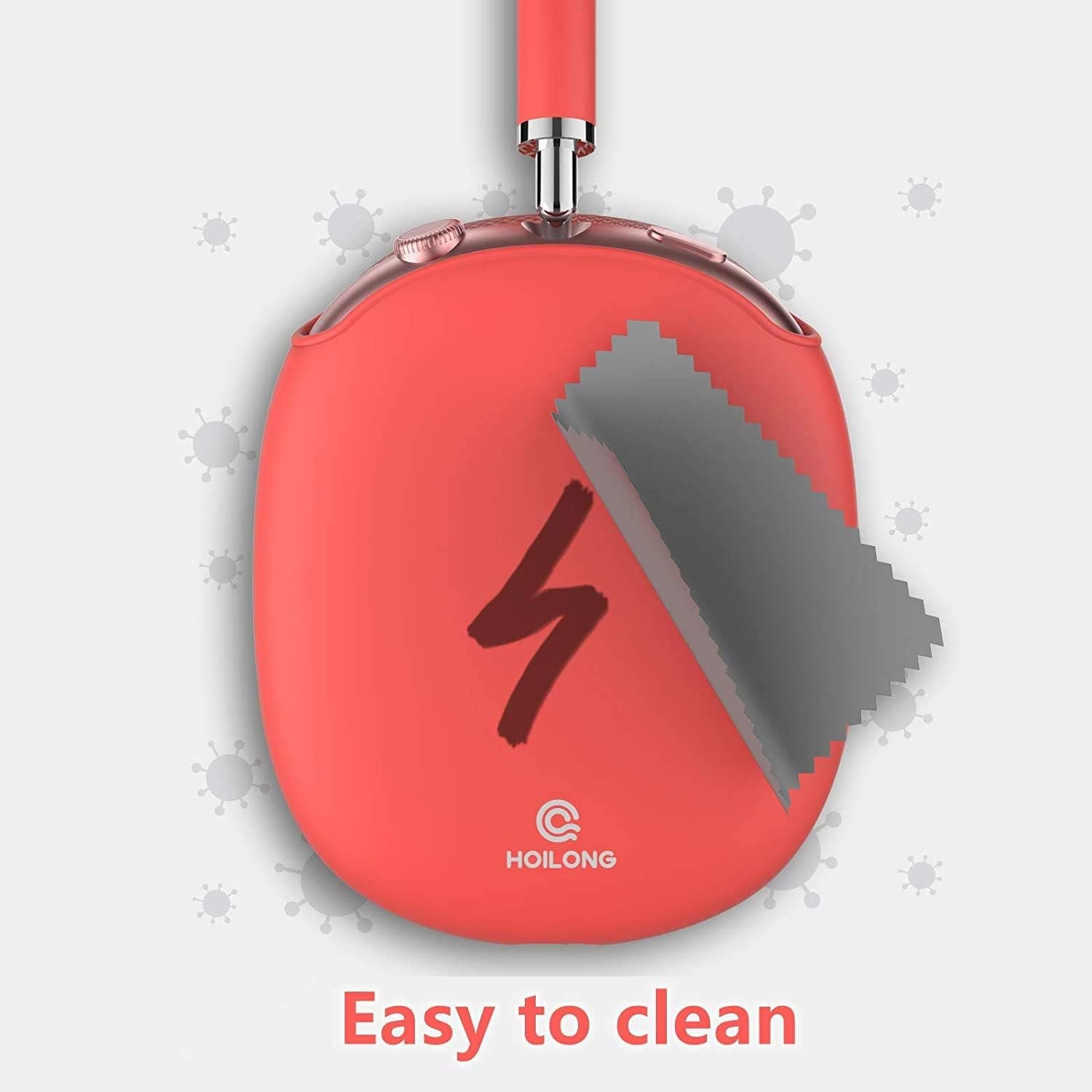 Airpods Max Case, Heylong Airpods Max Silicone Case, Full Protective, Soft Skin Friendly Shock-Absorbing Protective Case, Flexible Airpods Max Accessories Kits, Best Gifts for Women and Men (Red)  Nother   