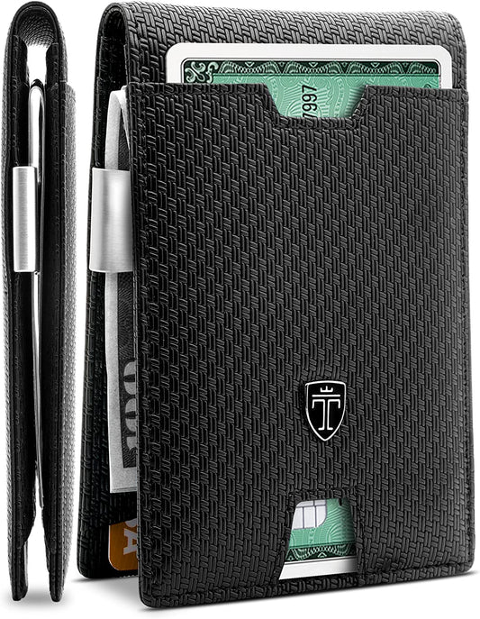 TRAVANDO Mens Slim Wallet with Money Clip AUSTIN RFID Blocking Bifold Credit Card Holder for Men with Gift Box  TRAVANDO   