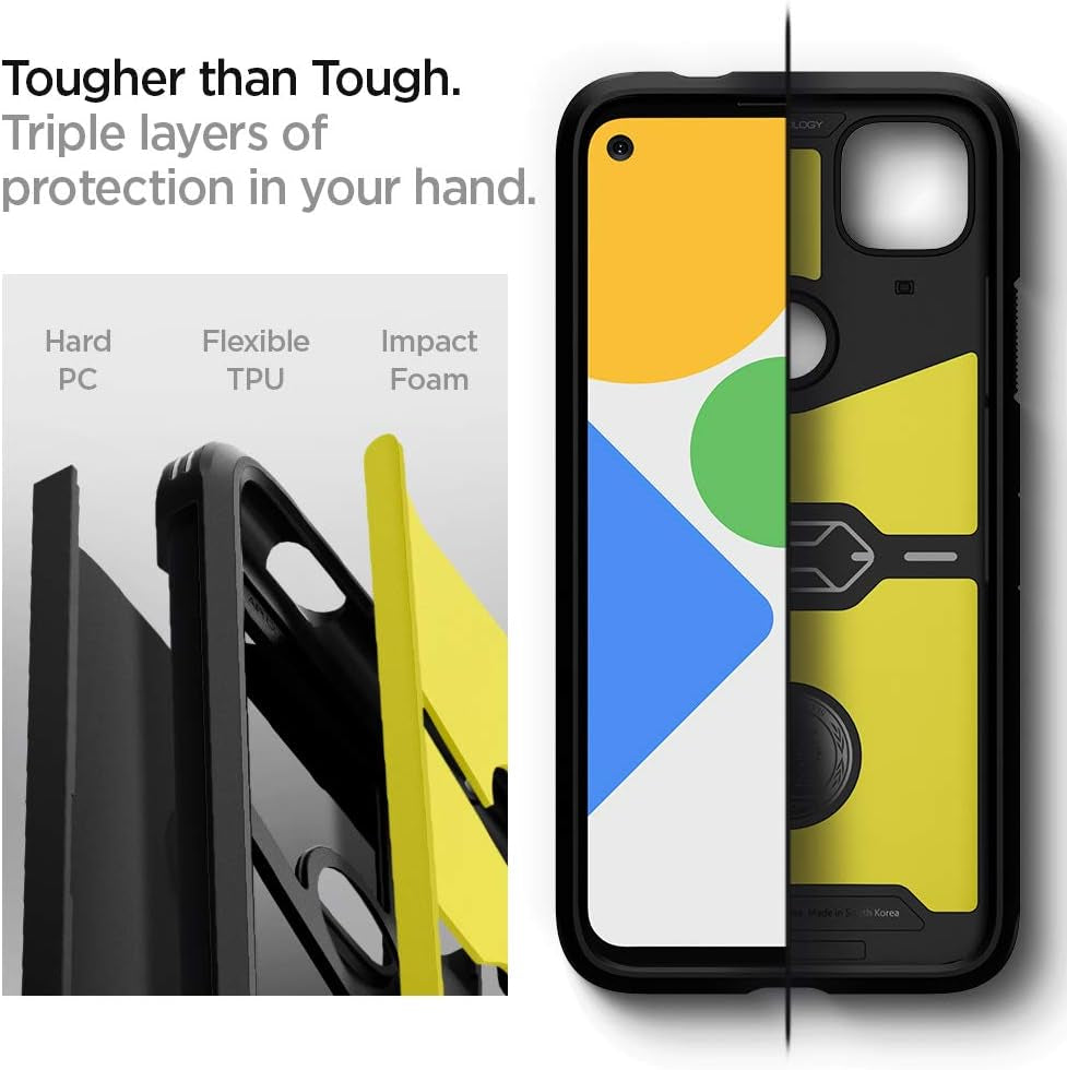 Spigen Tough Armor [Extreme Protection Tech] Designed for Google Pixel 4A Case (2020) [NOT Compatible with Pixel 4A 5G] - Black  Spigen   