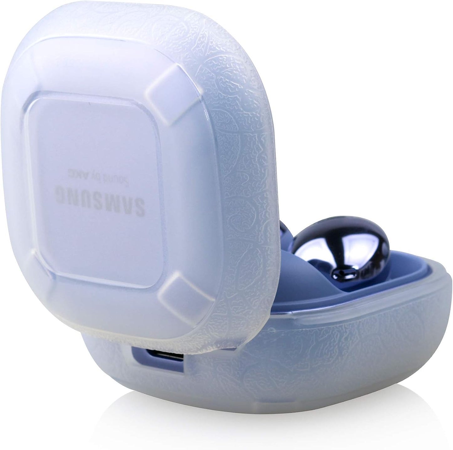 Thankscase Relief Texture Design for Galaxy Buds2, Galaxy Buds Pro Case/Galaxy Buds Live Case Cover Two-Piece Shockproof TPU Protective Case Support Wireless Charging LED Visible Cover, Matte  Thankscase   