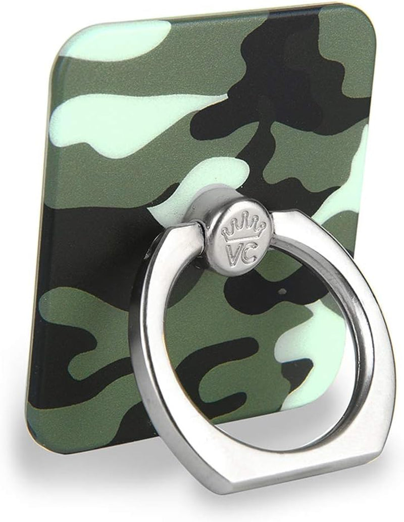 Velvet Caviar Cell Phone Ring Holder - Finger Ring & Stand - Improves Phone Grip Compatible with Iphone, Galaxy and Most Cases (Except Silicone/Leather) - Moonstone Holographic Pink Blue Marble  Velvet Caviar Green Camo  