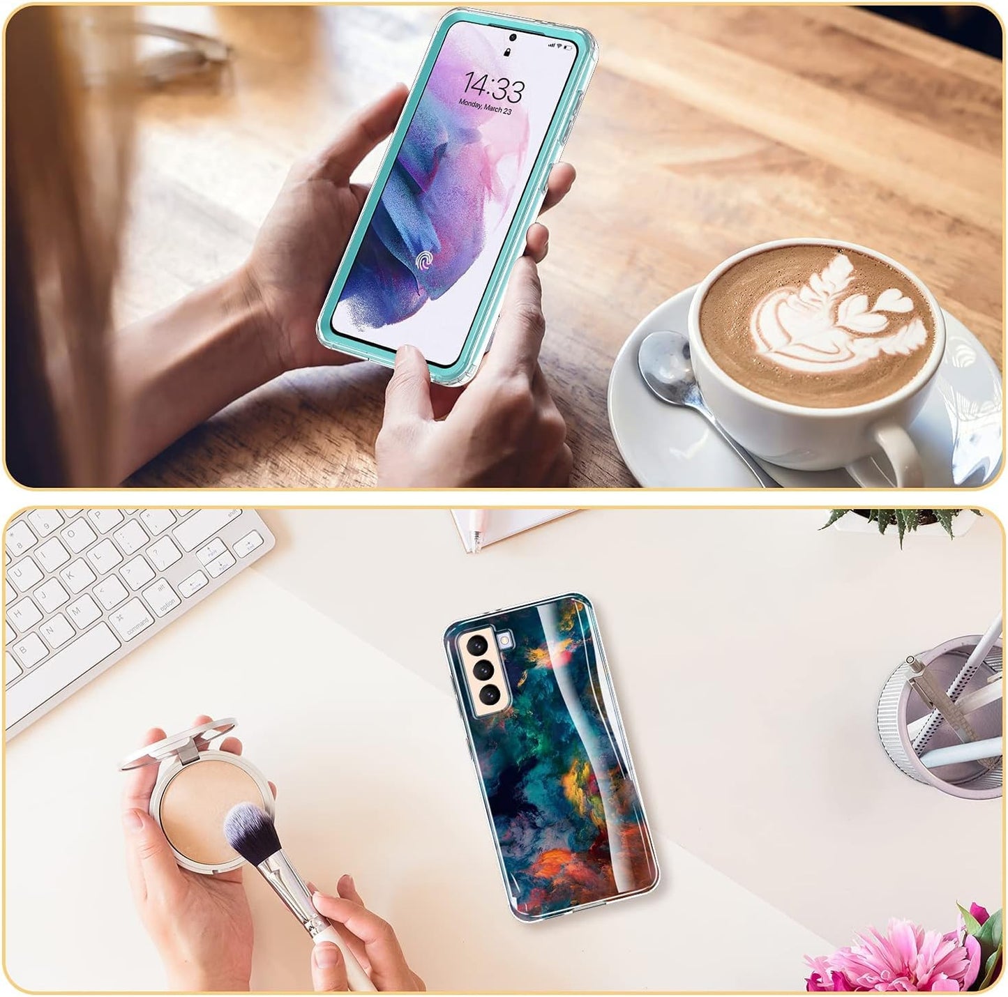 Esdot for Samsung Galaxy S21 plus Case,Military Grade Passing 21Ft Drop Test,Rugged Cover with Fashionable Designs for Women Girls,Protective Phone Case for Galaxy S21 plus 6.7" Colorful Painting  Esdot   