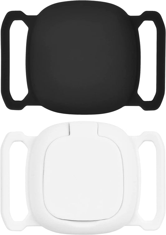 AIRSPO Case Compatible for Airtag GPS Tracker, 2 Pack Silicone Air Tag Holder Fit for Dog Cat Collar Waterproof Airtag Case Cover for Pet Loop (Black+White)  AIRSPO   