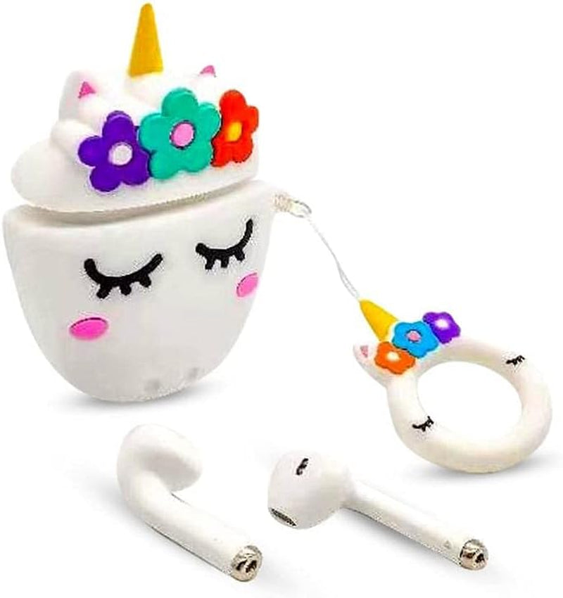 Silicone Airpod Cases | Generation 1&2 | Compatible with Airpods 1&2 Only | Shockproof | Premium Quality | Best Gifts for Your Loved Ones | Cool Product (Black Tiktok)  ZHAWK White Unicorn  