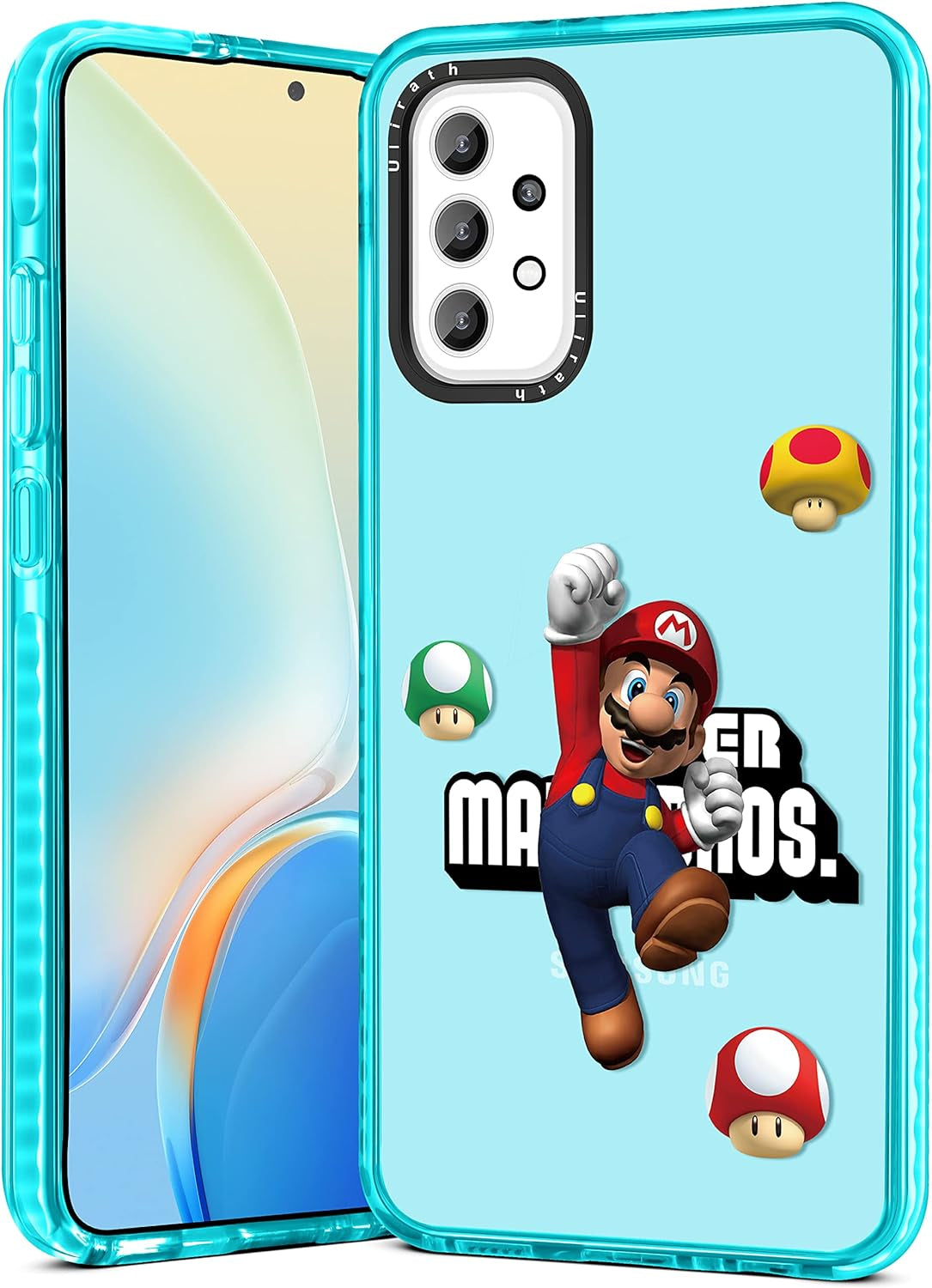 Ulirath for Samsung Galaxy A53 5G 6.5" Case Cartoon Straw Hat Character Designer Pattern Cover Cool Funny Fashion for Girly Girls Kids Boys Bumper Soft Protective Phone Cases for A53 5G  Ulirath For Samsung Galaxy A53-Blue Maria  