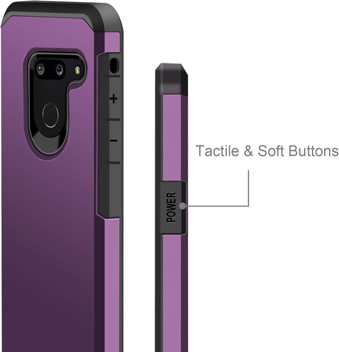 J&D Case Compatible for LG G8 Thinq/Lg G8 Case, Heavy Duty Dual Layer Hybrid Shock Proof Protective Rugged Bumper Case for LG G8 Thinq, LG G8 Case, Not Compatible with LG G8S Thinq, Purple  J&D Tech   