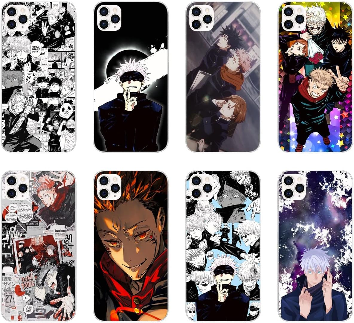 Compatible with LG G8 | LG G8 Thinq Case Jujutsu Gojo with Kaisen Satoru 122 Japanese Anime Design Soft Ultra-Thin Cover Case Clear  CUENDX   