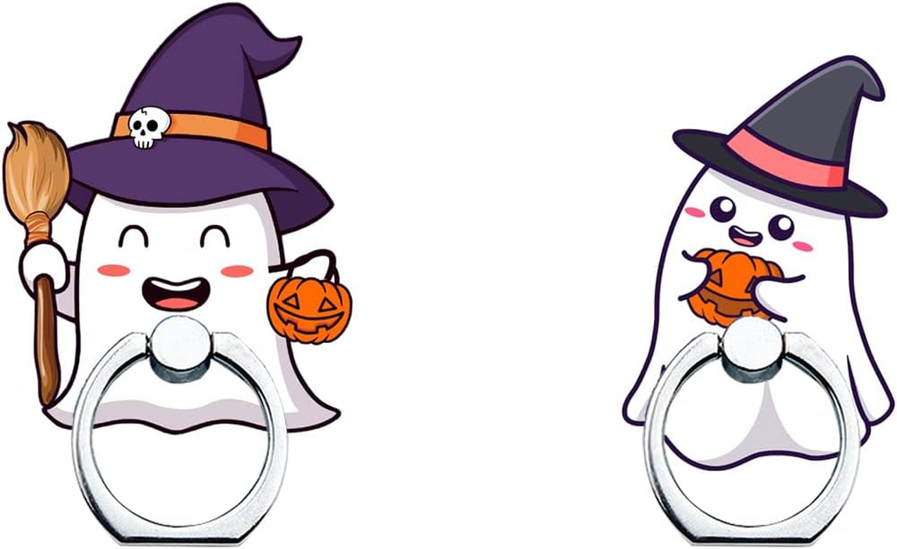 Phone Ring Holder Stand,Cute Animal Phone Ring Stand Holder 360 Rotation Kickstand Finger Ring Cute Turtle Grip Stand for Cellphones,Smartphones and Tablets  RRJQW 2 Pack Ghost Phone Ring Stand  